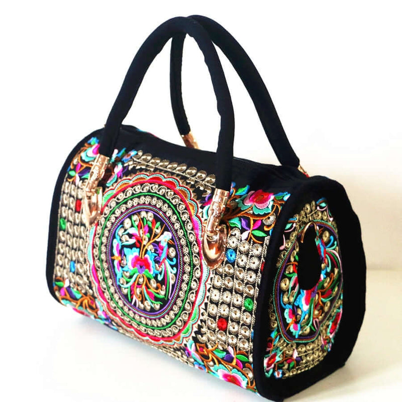 Bolso Boho Chic Mandala Encantuz Bordado