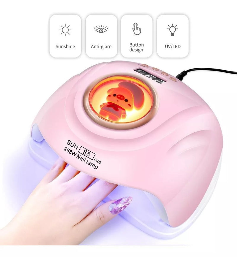 Lampara Led Para Secado De Uñas Todos Esmalte Gel Uv 268w