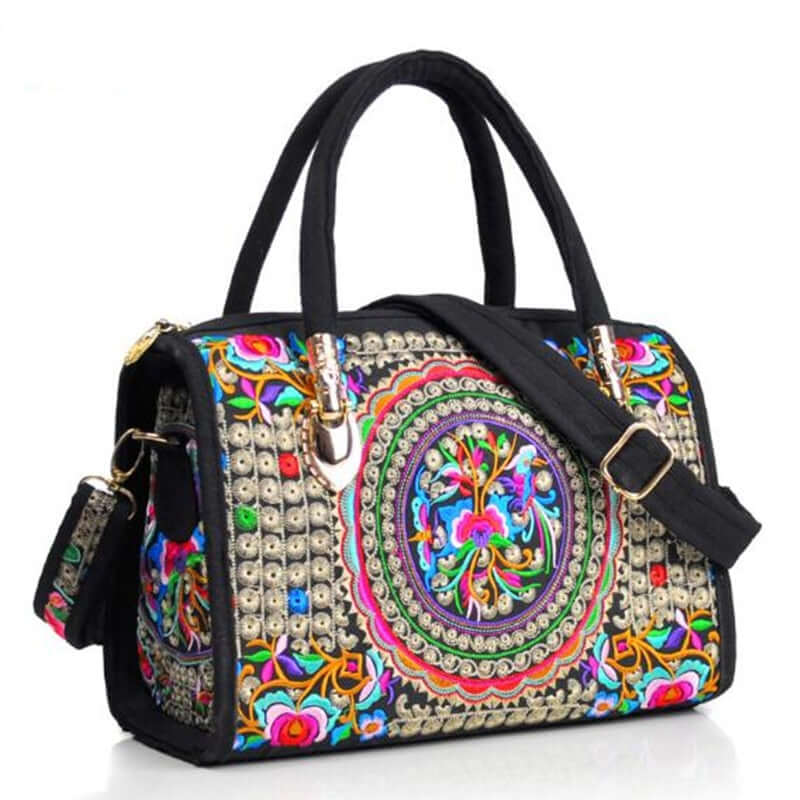 Bolso Boho Chic Mandala Encantuz Bordado