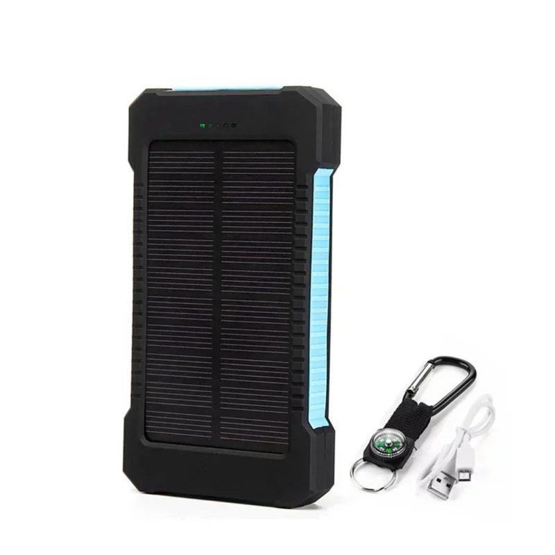 PowerBank Solar para Acampamento al Aire Libre con Brújula y Linterna