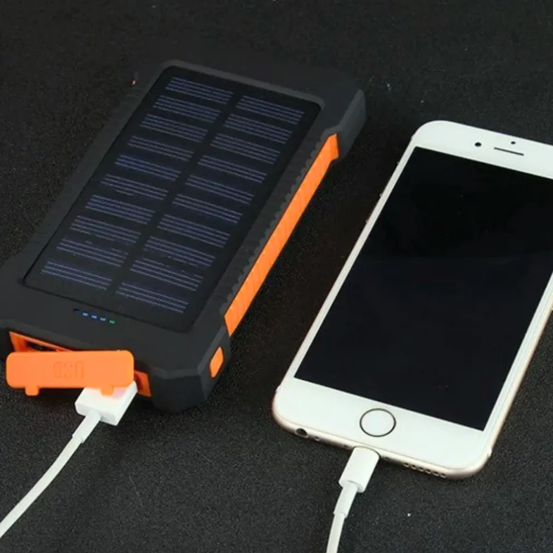 PowerBank Solar para Acampamento al Aire Libre con Brújula y Linterna